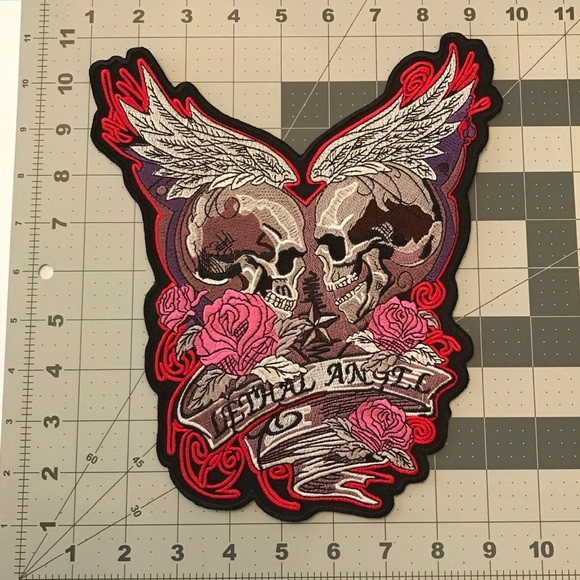 Lethal Angel Back Patch Biker Iron or Sew on Patch - Picture 3 of 4